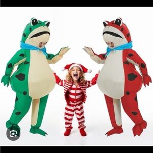 Halloween  2 Inflatable Costume for Kids Green And Red  Frog